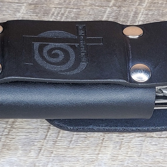 Leather Sheath Case Holster For Leatherman Free P2 P4 ARC Multitool BLACK - Picture 8 of 11